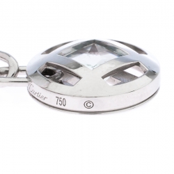 Pre Owned Cartier Pasha Diamond Blue Gemstone 18K White Gold Drop Earrings