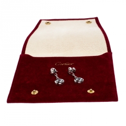 Pre Owned Cartier Pasha Diamond Blue Gemstone 18K White Gold Drop Earrings