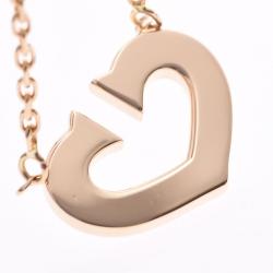 Pre Owned Cartier C Heart 18K Yellow Gold Pendant Necklace