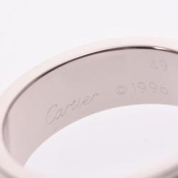 Pre Owned Cartier Love 18K White Gold Ring Size 49