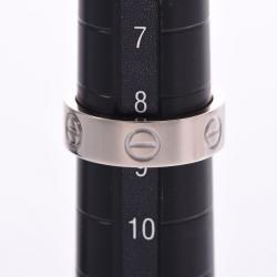 Pre Owned Cartier Love 18K White Gold Ring Size 49