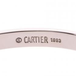 مملوكة مسبقًا Cartier Love 18K White Gold Bracelet Size 17