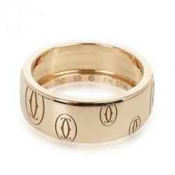 مملوكة مسبقًا Cartier 18 K Rose Gold Happy Birthday Wedding Band Size 59