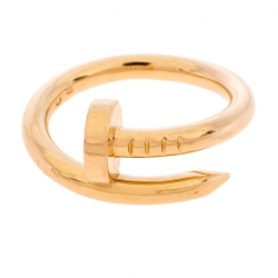 Pre Owned Cartier Juste Un Clou 18K Rose Gold Ring Size 53