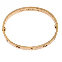 مملوكة مسبقًا Cartier Love Yellow Gold Bracelet Size 17