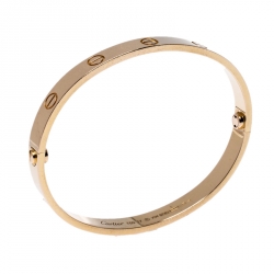 مملوكة مسبقًا Cartier Love Yellow Gold Bracelet Size 17