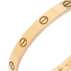 مملوكة مسبقًا سوار كارتييه لوف ذهب وردي عيار 18 مقاس 17