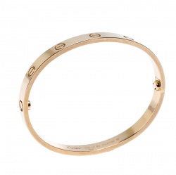 مملوكة مسبقًا سوار كارتييه لوف ذهب وردي عيار 18 مقاس 17