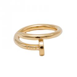Pre Owned Cartier Yellow Gold Juste Un Clou Ring Size 56