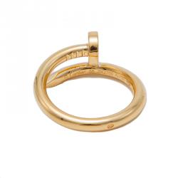 Pre Owned Cartier Yellow Gold Juste Un Clou Ring Size 56