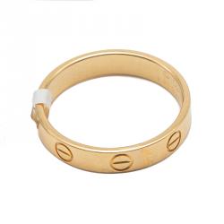 Pre Owned Cartier Love Yellow Gold Ring Size 54