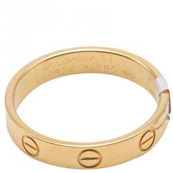Pre Owned Cartier Love Yellow Gold Ring Size 54