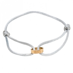 Pre Owned Cartier Love 18K Rose Gold Grey Cord Adjustable Bracelet