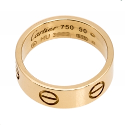 مملوكة مسبقًا خاتم كارتييه لوف حلقة ذهب أصفر عيار 18 مقاس 50