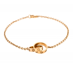 مملوكة مسبقًا Cartier Love 2 Hoops 18K Rose Gold Bracelet