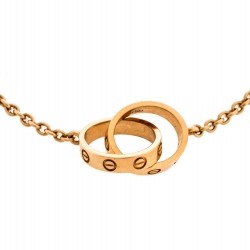 مملوكة مسبقًا Cartier Love 2 Hoops 18K Rose Gold Bracelet