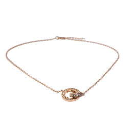 Pre Owned Cartier Love Diamond 18K Rose Gold Necklace