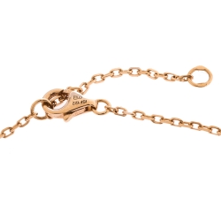 Pre Owned Cartier Love Diamond 18K Rose Gold Necklace