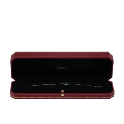 Pre Owned Cartier Amulette De Cartier Diamond Malachite 18K Rose Gold XS Bracelet