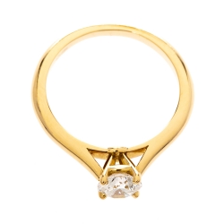 مملوكة مسبقًا Cartier 0.70ct Solitaire Diamond 18K Yellow Gold Engagement Ring Size 53