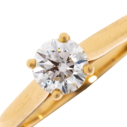 مملوكة مسبقًا Cartier 0.70ct Solitaire Diamond 18K Yellow Gold Engagement Ring Size 53