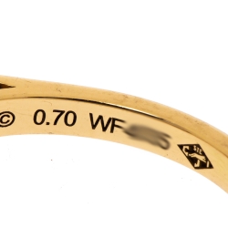 مملوكة مسبقًا Cartier 0.70ct Solitaire Diamond 18K Yellow Gold Engagement Ring Size 53