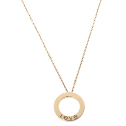 Pre Owned Cartier Love 18K Yellow Gold Pendant Necklace
