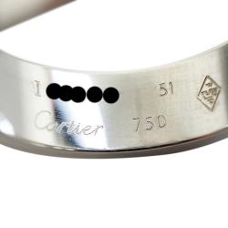 Pre Owned Cartier Love 18K White Gold Ring Size 51