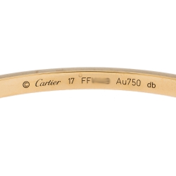 Pre Owned Cartier Love 18K Yellow Gold SM Bracelet 17