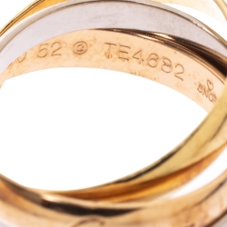 Pre Owned خاتم كارتييه ترينيتي ذهب ثلا ثة ألوان عيار 18 مقاس 52