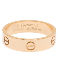 Pre Owned دبلة كارتييه لوف ذهب وردي عيار 18 مقاس 64