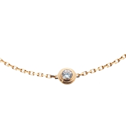 Pre Owned Cartier Diamants Légers De Cartier Diamond 18K Rose Gold XS Bracelet