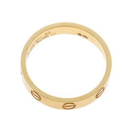 Pre Owned Cartier Love 18K Yellow Gold Wedding Band Ring Size 53