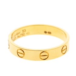 Pre Owned Cartier Love 18K Yellow Gold Wedding Band Ring Size 53