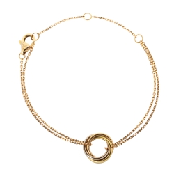 Pre Owned Cartier Sweet Trinity 18K Three Tone Gold Soft Bracelet