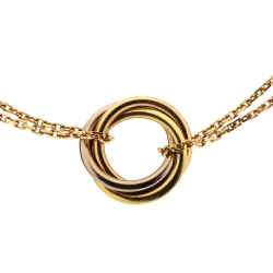 Pre Owned Cartier Sweet Trinity 18K Three Tone Gold Soft Bracelet