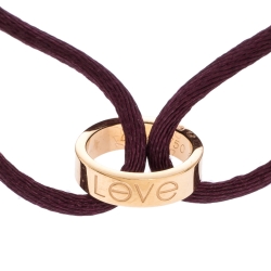Cartier Love 18K Rose Gold Adjustable Cord Bracelet