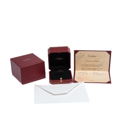 Pre Owned Cartier Love 18K Rose Gold Narrow Wedding Band Ring Size 53