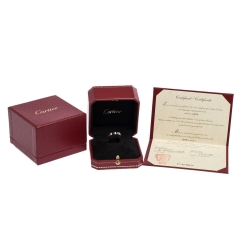 Pre Owned Cartier Love 18K White Gold Narrow Wedding Band Ring Size 53