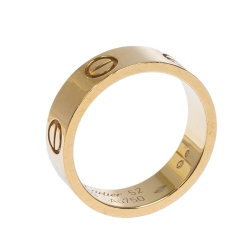 Cartier Love 18K Yellow Gold Band Ring Size 52