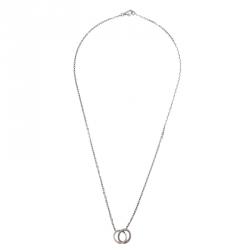 مملوكة مسبقًا Cartier Love Diamonds and White Gold Hoops Pendant Necklace