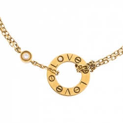 مملوكة مسبقًا سوار كارتييه لوف ألماس ذهب أصفر عيار 18 بسلسلة