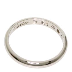 Pre Owned Cartier 1895 Platinum Diamond Wedding Band Ring Size 49