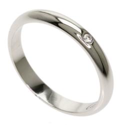 Pre Owned Cartier 1895 Platinum Diamond Wedding Band Ring Size 49