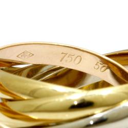 Pre Owned Cartier Les Must de Cartier Trinity 18K Yellow Gold 18K Rose Gold 18K White Gold Ring Size 50