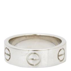 مملوكة مسبقًا Cartier Love 18K White Gold Ring Size 48