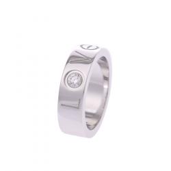 Pre Owned Cartier Love 18K White Gold Diamond Ring Size 48