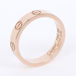 Pre Owned Cartier 18 K Yellow Gold Love Wedding Band Size 48