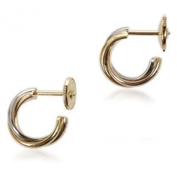 مملوكة مسبقًا Cartier Trinity 18 K 3 Tone Gold Mini Earrings