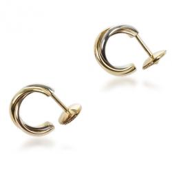 مملوكة مسبقًا Cartier Trinity 18 K 3 Tone Gold Mini Earrings